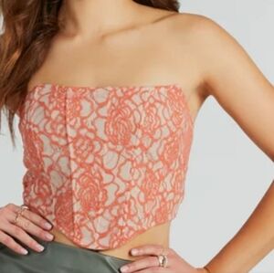 Strapless Lace Corset Top
